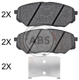 Колодка гальм. диск. передн. (ABS) A.B.S. 35108