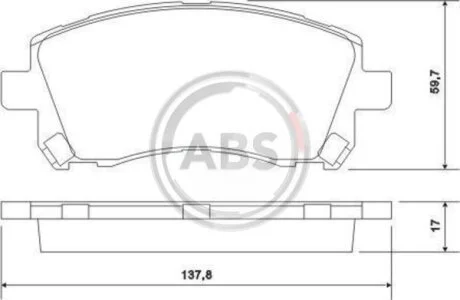 Колодка гальм. SUBARU Forester / Impreza / Legacy передн. (вир-во ABS) A.B.S. 36972