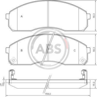Колодка гальм. KIA Carnival передн. (ABS) A.B.S. 37275