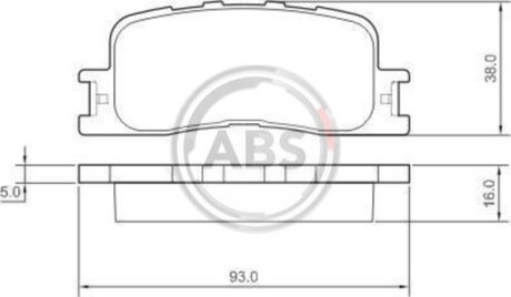 Колодка гальм. TOYOTA Camry задн. (ABS) A.B.S. 37355