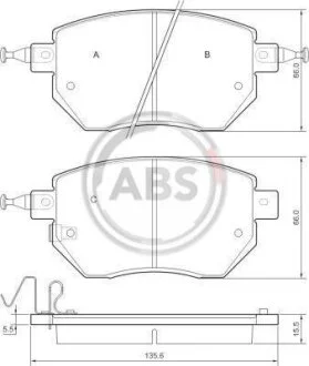 Колодка гальм. INFINITI / NISSAN FX35/45/Murano/Pathfinder передн. (ABS) A.B.S. 37504