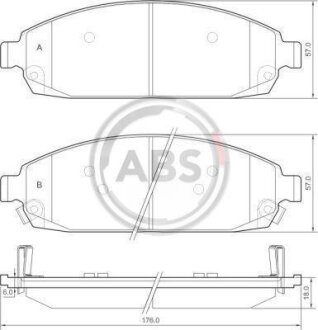 Колодка гальм. JEEP Grand Cherokee передн. (ABS) A.B.S. 37517