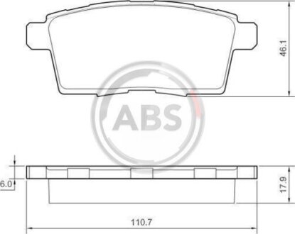 Колодка гальм. диск. MAZDA CX-7 задн. (ABS) A.B.S. 37644