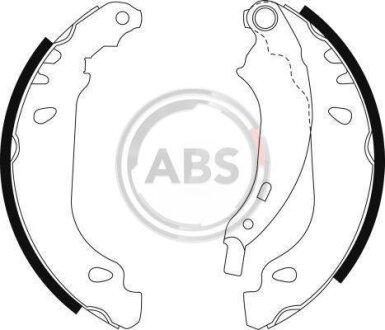 Колодка гальм. барабан. RENAULT Clio задн. (ABS) A.B.S. 9092