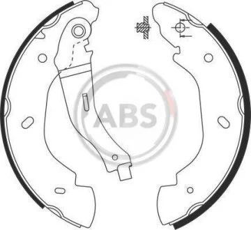 Колодка гальм. барабан. FORD Tourneo / Transit задн. (ABS) A.B.S. 9126