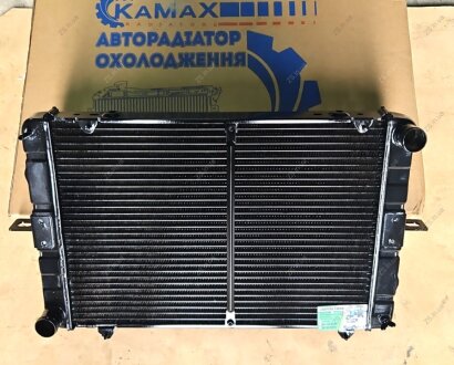 Радіатор вод. охолодж. ГАЗ 3302 (с ВУХАМИ) (3-х рядн.) МІДНИЙ Газель (старого зразку) (KAMAX) ZS КМ3302-1301010