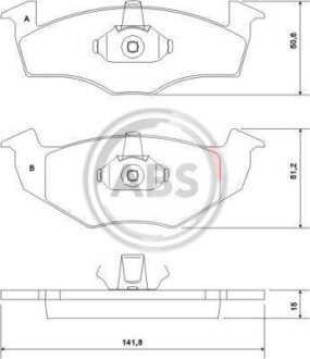 Колодка гальм. SEAT / VW Cordoba / Ibiza / Golf III передн. (ABS) A.B.S. 37092