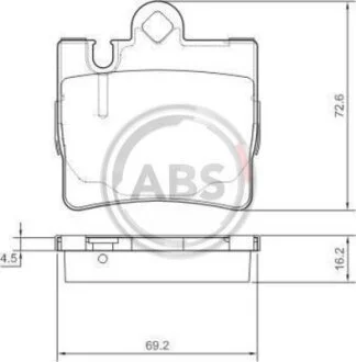Колодка гальм. MB CL / S (W215/220) задн. (ABS) A.B.S. 37150
