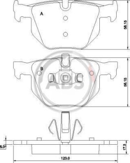 Колодка торм. BMW 3 serie 03 - задн. (ABS) A.B.S. 37410
