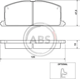 Колодка гальм. TOYOTA Camry / Carina / Corolla передн. (ABS) A.B.S. 36535