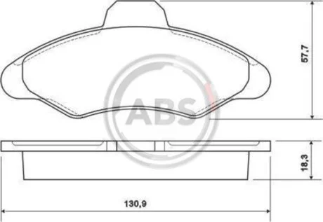 Колодка торм. FORD Escort передн. (ABS) A.B.S. 36709