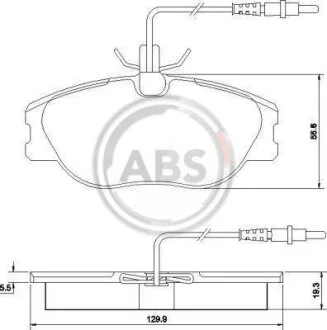 Колодка гальм. PEUGEOT 806 передн. (ABS) A.B.S. 36899