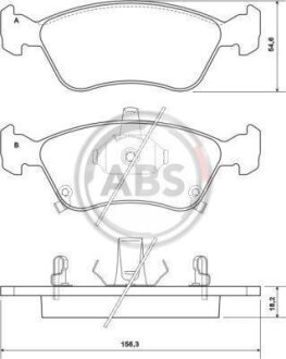Колодка гальм. диск. передн. (ABS) A.B.S. 37029
