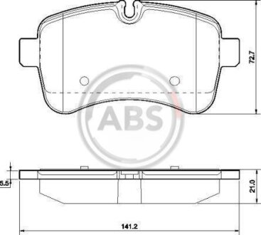 Колодка гальм. диск. задн. (ABS) A.B.S. 37630