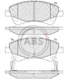 Колодка гальм. диск. передн. (ABS) A.B.S. 37722