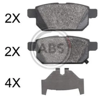 Колодка гальм. диск. SUZUKI SX4 задн. (ABS) A.B.S. 37886