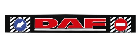 Бризговик гумовий на задній бампер з написом "DAF" Червоного кольору 2400х350мм GURBUZ PLASTIK GP0880