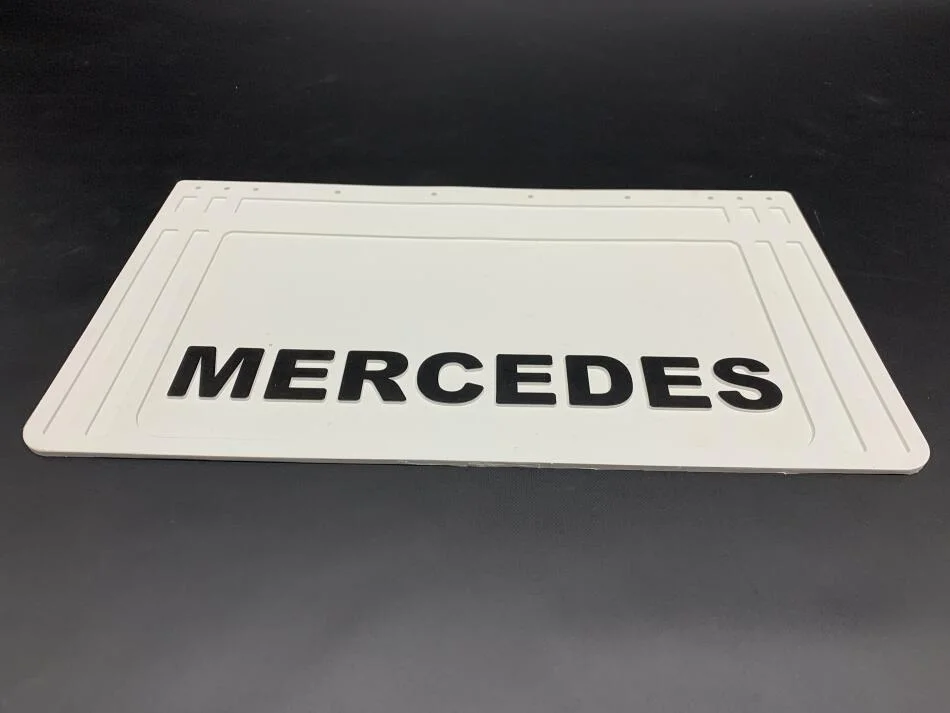 Бризковик з написом "MERCEDES" Тиснений білий (360Х640) GURBUZ PLASTIK GP0210 (фото 1)