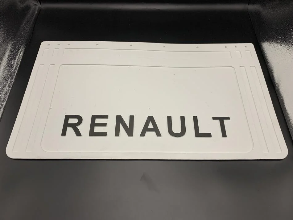 Бризковик на двосхиле колесо з об\'ємним малюнком "RENAULT" Білий (360X640) GURBUZ PLASTIK GP1010 (фото 1)