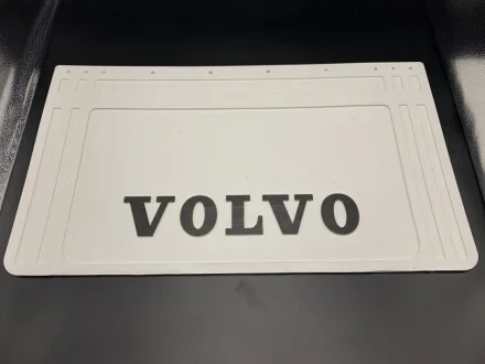 Бризковик на двосхиле колесо з об\'ємним малюнком "VOLVO" Білий (360X640) GURBUZ PLASTIK GP0410