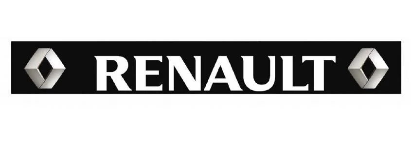 Бризковик на задній бампер з малюнком "RENAULT" Чорно-Білий (2400X350) GURBUZ PLASTIK GP1089 (фото 1)
