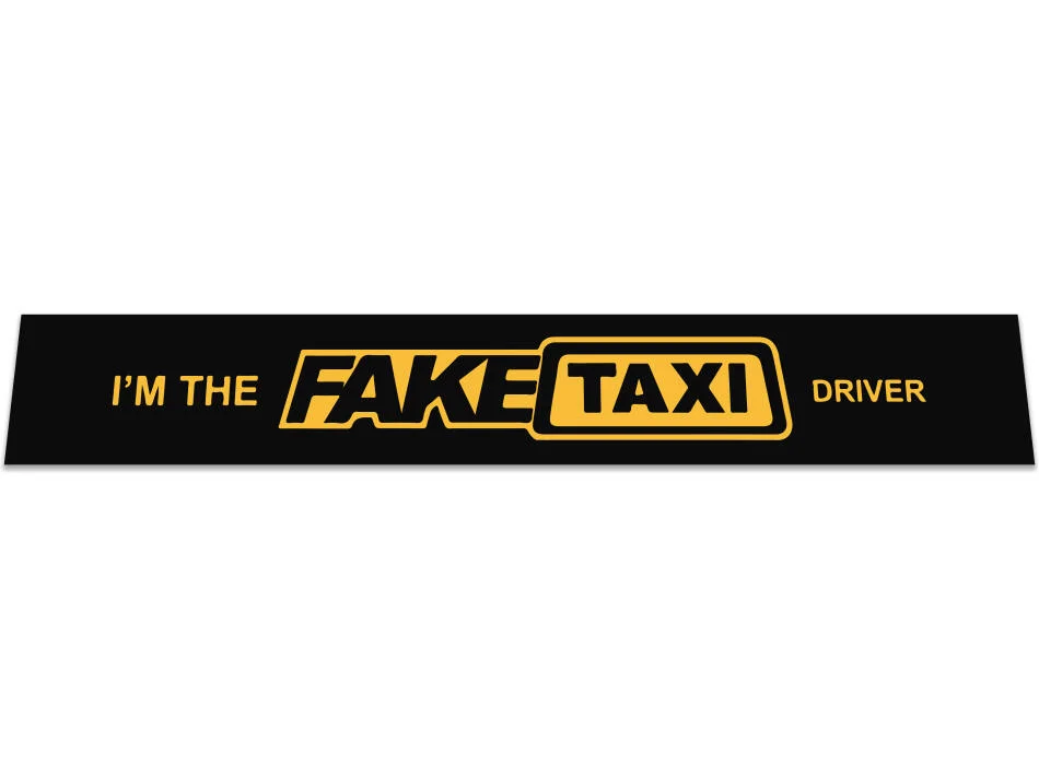 Бризковик на задній бампер з написом I\'m The Fake Taxi Driver (350Х2400) чорний GURBUZ PLASTIK GPC80 (фото 1)