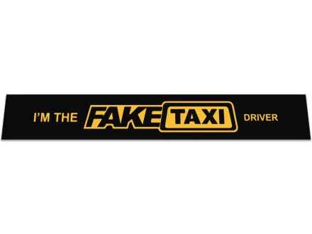 Бризковик на задній бампер з написом I\'m The Fake Taxi Driver (350Х2400) чорний GURBUZ PLASTIK GPC80
