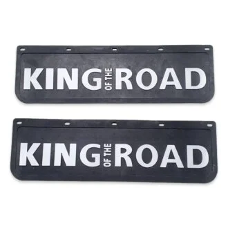 Бризковик на крило кабіни з об\'ємним малюнком "KING OF THE ROAD" Чорний (180X600) GURBUZ PLASTIK GP5001