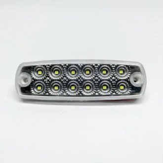 Габаритний ліхтар діодний 12-24В 12LED білий FORM PLAS DEP-FR0178W