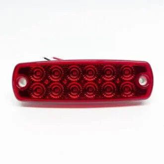 Габаритний ліхтар діодний 12-24В 12LED червоний FORM PLAS DEP-FR0178R