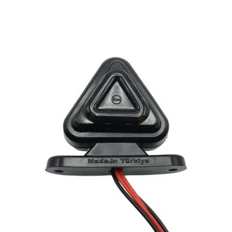 Габаритний ліхтар трикутний LED 12-24v Червоно-білий Smoke 6,5см FORM PLAS FR0101FRW