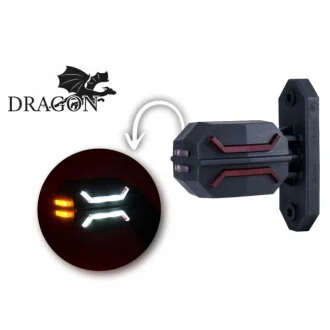 Габаритний ліхтар (Ріжок) LED 12-24V триколірний 10 см DRAGON HORPOL LD3065