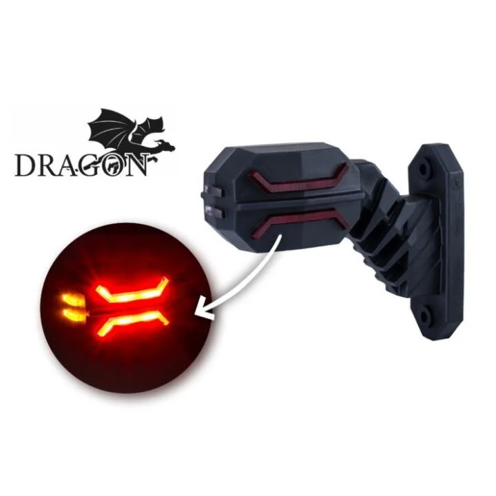 Габаритний ліхтар (Ріжок) LED 12-24V триколірний 14 см LH DRAGON HORPOL LD3063 (фото 1)