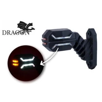 Габаритний ліхтар (Ріжок) LED 12-24V триколірний 14 см RH DRAGON HORPOL LD3064