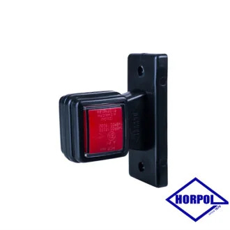 Габаритний ліхтар (Ріжок) LED 12-24V червоно-білий Неон 7 см (LD 3116) HORPOL LD3116