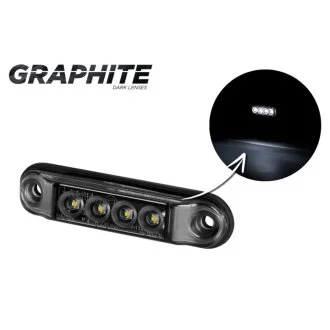 Габаритний ліхтар 12-24v 4LED Білий «GRAPHITE» HORPOL LD2327GR