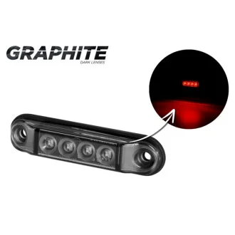 Габаритний ліхтар 12-24v 4LED Червоний «GRAPHITE» HORPOL LD2329GR