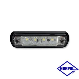 Габаритний ліхтар 12-24v LED 4 Білий для труб HORPOL LD943