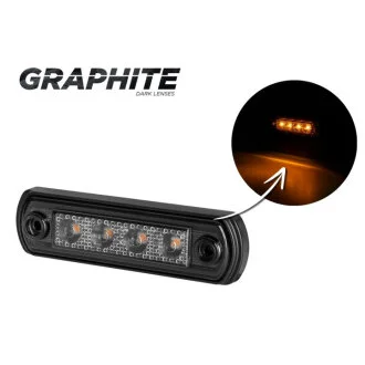Габаритний ліхтар 4LED 12-24v Жовтий «GRAPHITE» HORPOL LD676GR