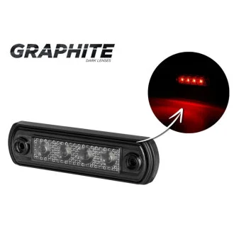 Габаритний ліхтар 4LED 12-24v Червоний «GRAPHITE» HORPOL LD677GR