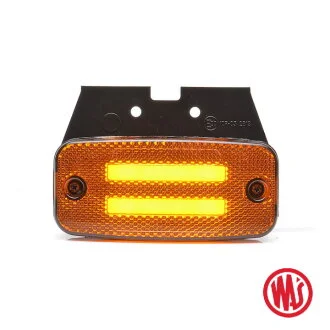 Габаритний ліхтар на причіп з кронштейном LED 12-24V Жовтий WAS W158-1138