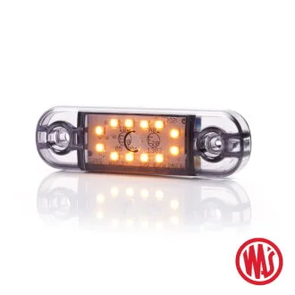 Ліхтар габаритний бічний LED 12-24V DARK Жовтий WAS W97.3-714-DARK