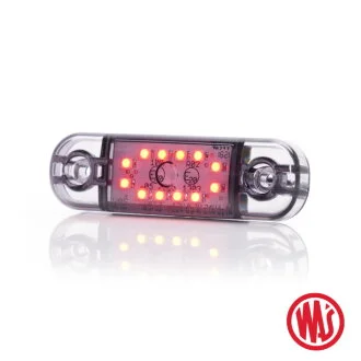 Ліхтар габаритний бічний LED 12-24V Dark Червоний WAS W97.3-715-DARK