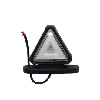 Габаритний ліхтар трикутний LED 12-24v Червоно-білий Неон 8,5см ERCELIK PHM0624RW