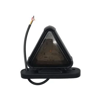 Габаритний ліхтар трикутний LED 12-24v Червоно-жовтий Smoke 8,5см ERCELIK FHM0624YR