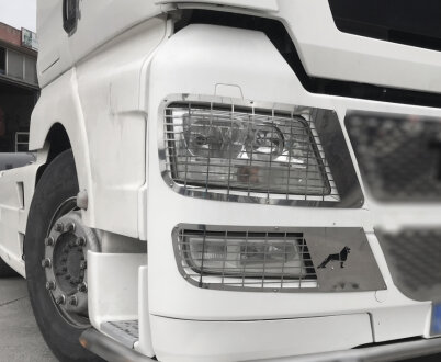 Захисні накладки на фари MAN TGX нержавіюча сталь KOCKAR DEP-KKMN120
