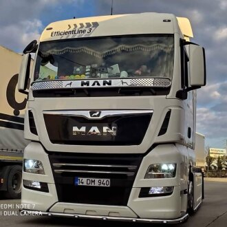 Накладка під лобове скло з нержавіючої сталі "Мухобійка" MAN TGX E6 KOCKAR DEP-KKMN137