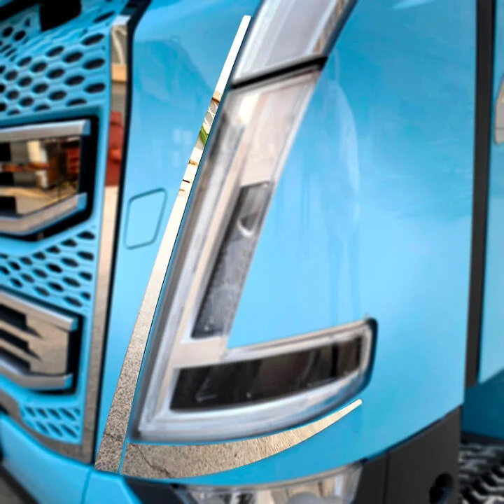 Накладки на фари VOLVO FH4 2021 нержавіюча сталь KOCKAR DEP-KKV249 (фото 1)