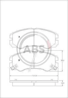 Колодка гальм. диск. передн. (ABS) A.B.S. 36793
