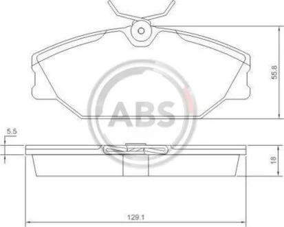 Колодка гальм. RENAULT Megane / Scenic / Laguna передн. (вир-во ABS) A.B.S. 37138